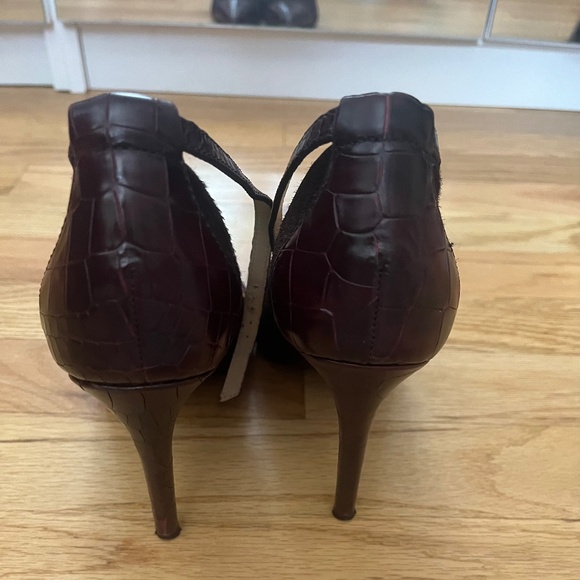 Kenneth Cole New York Purple Eggplant Leather High Heels Size 6 - Picture 4 of 6